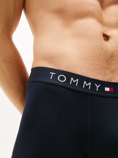 Dsiney Kidz - Tommy Hilfiger Blue Original Logo Waistband Trunks 3 Pack image 4