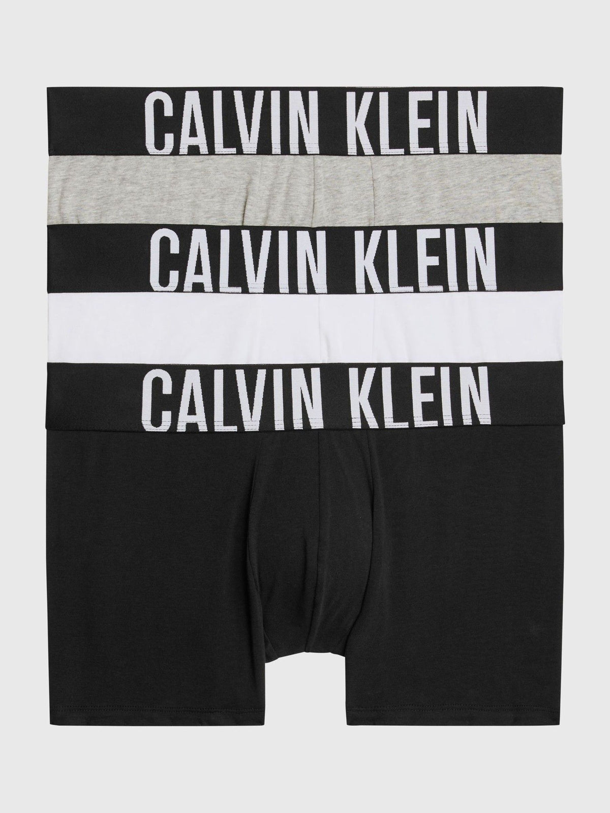 Dsiney Kidz - Calvin Klein Black/White/Grey Intense Power Cotton Trunks 3 Pack image 1