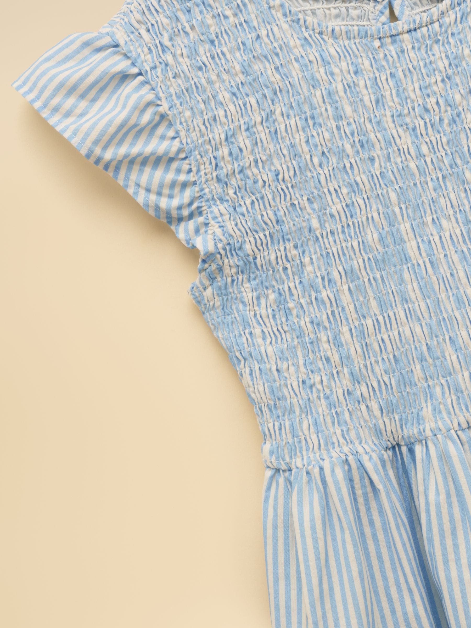 Joules Girls' Jenna Blue Scene Woven Sleeveless Midi Dress image 7