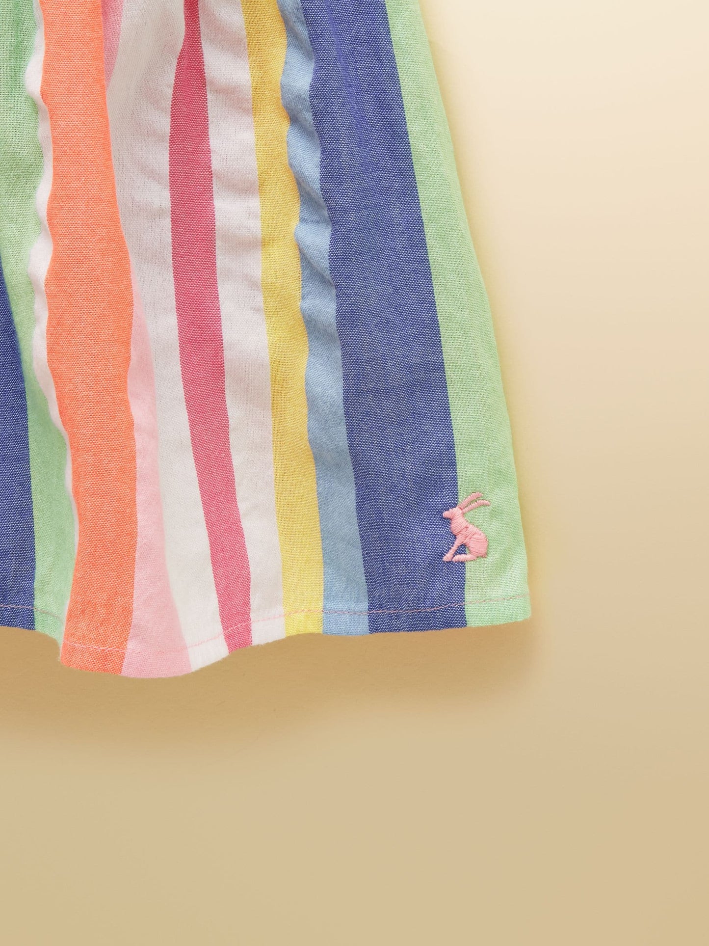 Joules Girls' Laura Multi Striped Woven Sleeveless Midi Tiered Dress image 6