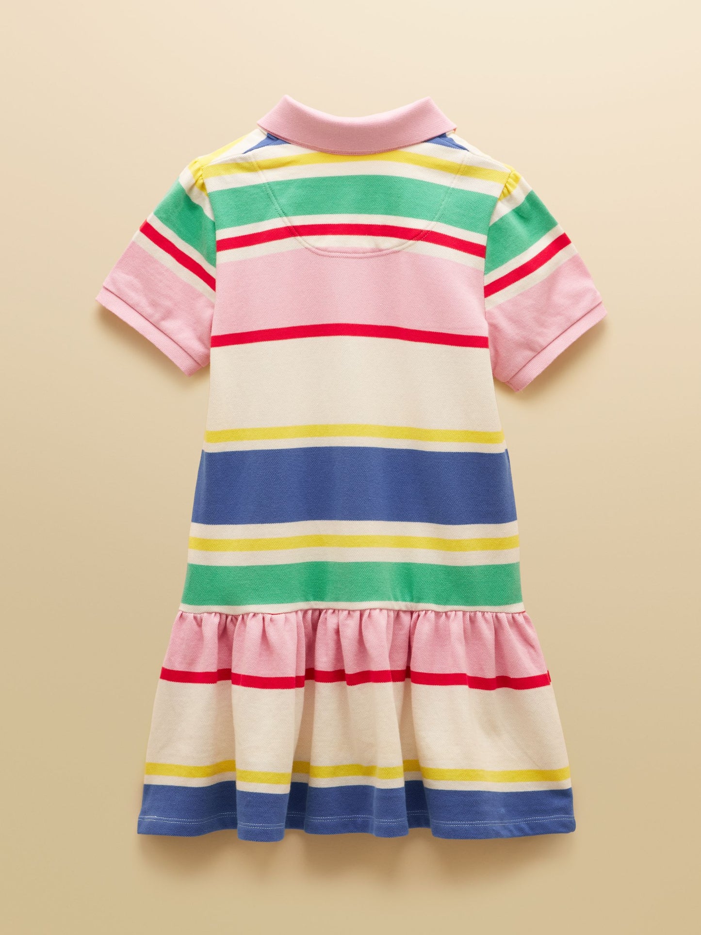 Joules Girls' Orla Multi Striped Short Sleeve Polo Shirt Dress image 4