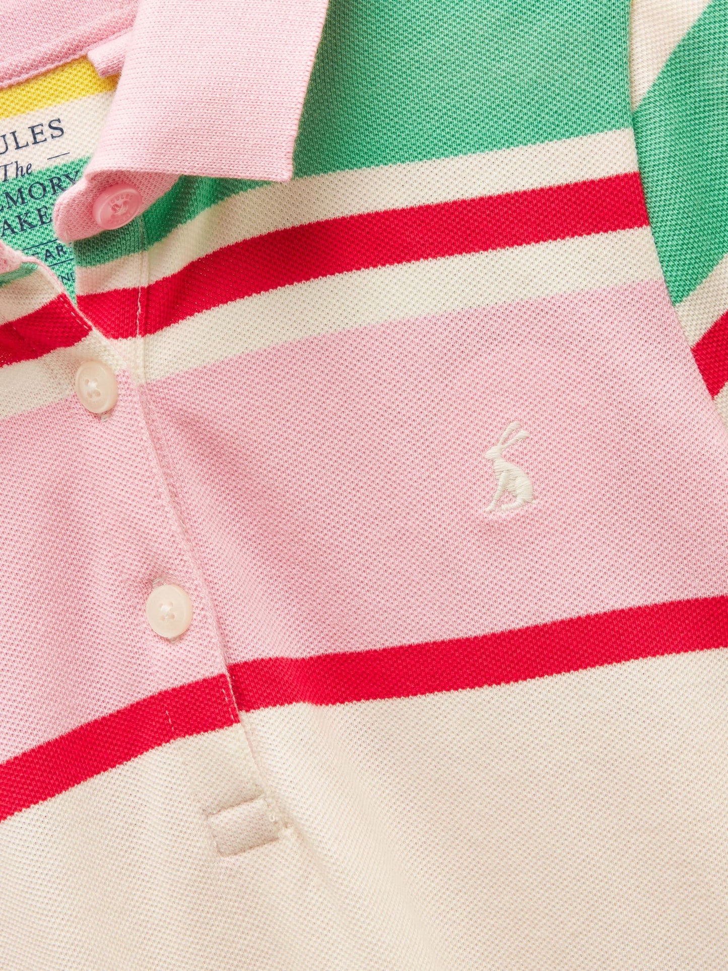 Joules Girls' Orla Multi Striped Short Sleeve Polo Shirt Dress image 5