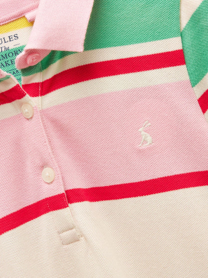 Joules Girls' Orla Multi Striped Short Sleeve Polo Shirt Dress image 5
