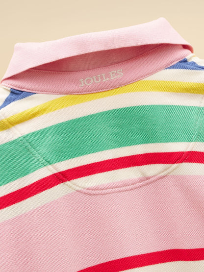 Joules Girls' Orla Multi Striped Short Sleeve Polo Shirt Dress image 7