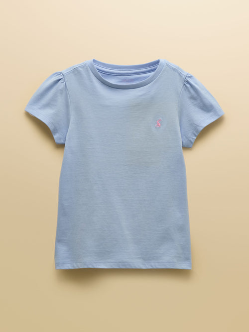 Joules Girls' Let's Go Blue Cotton Short Sleeve T-Shirt image 1