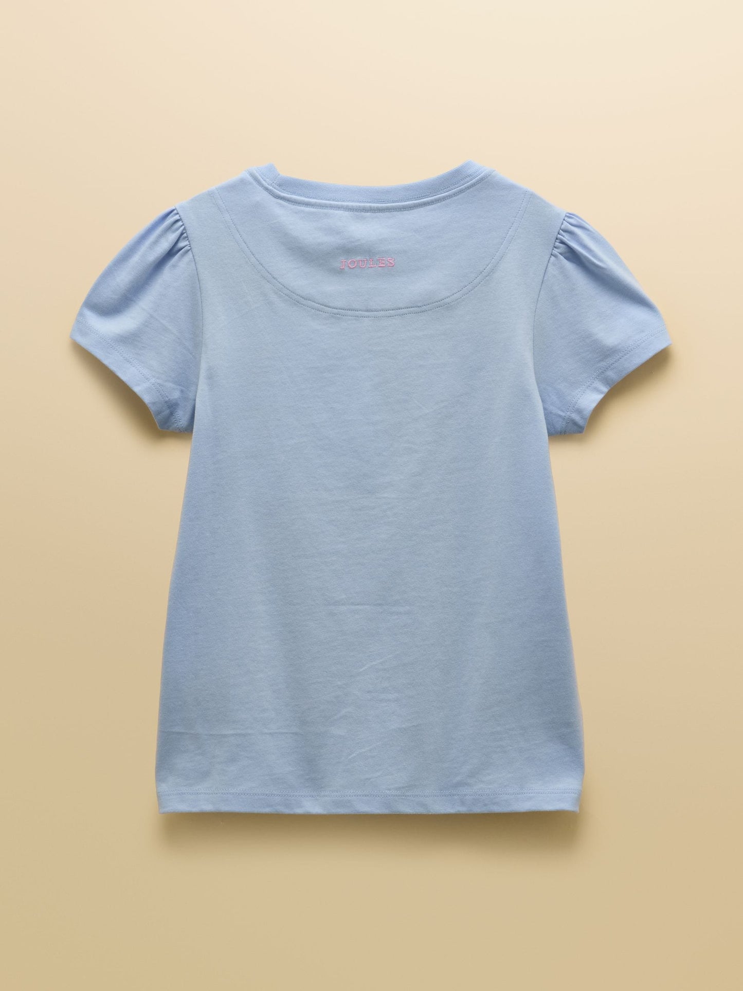 Joules Girls' Let's Go Blue Cotton Short Sleeve T-Shirt image 2
