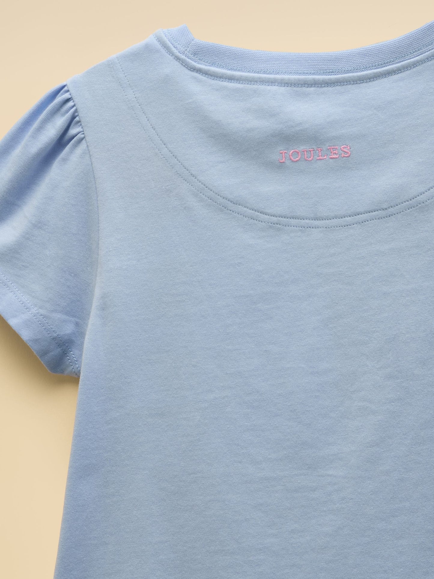 Joules Girls' Let's Go Blue Cotton Short Sleeve T-Shirt image 4