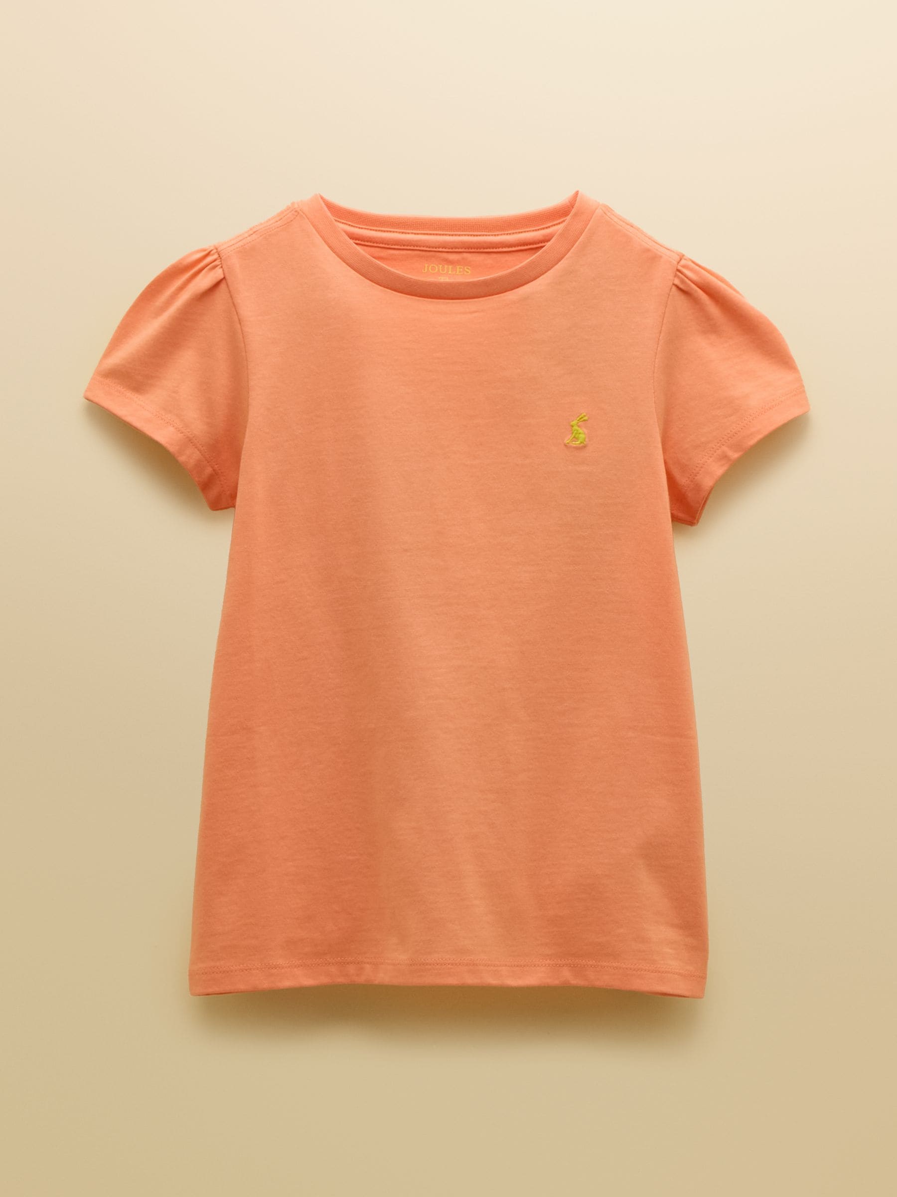 Joules Girls' Let's Go Orange Cotton Short Sleeve T-Shirt image 1
