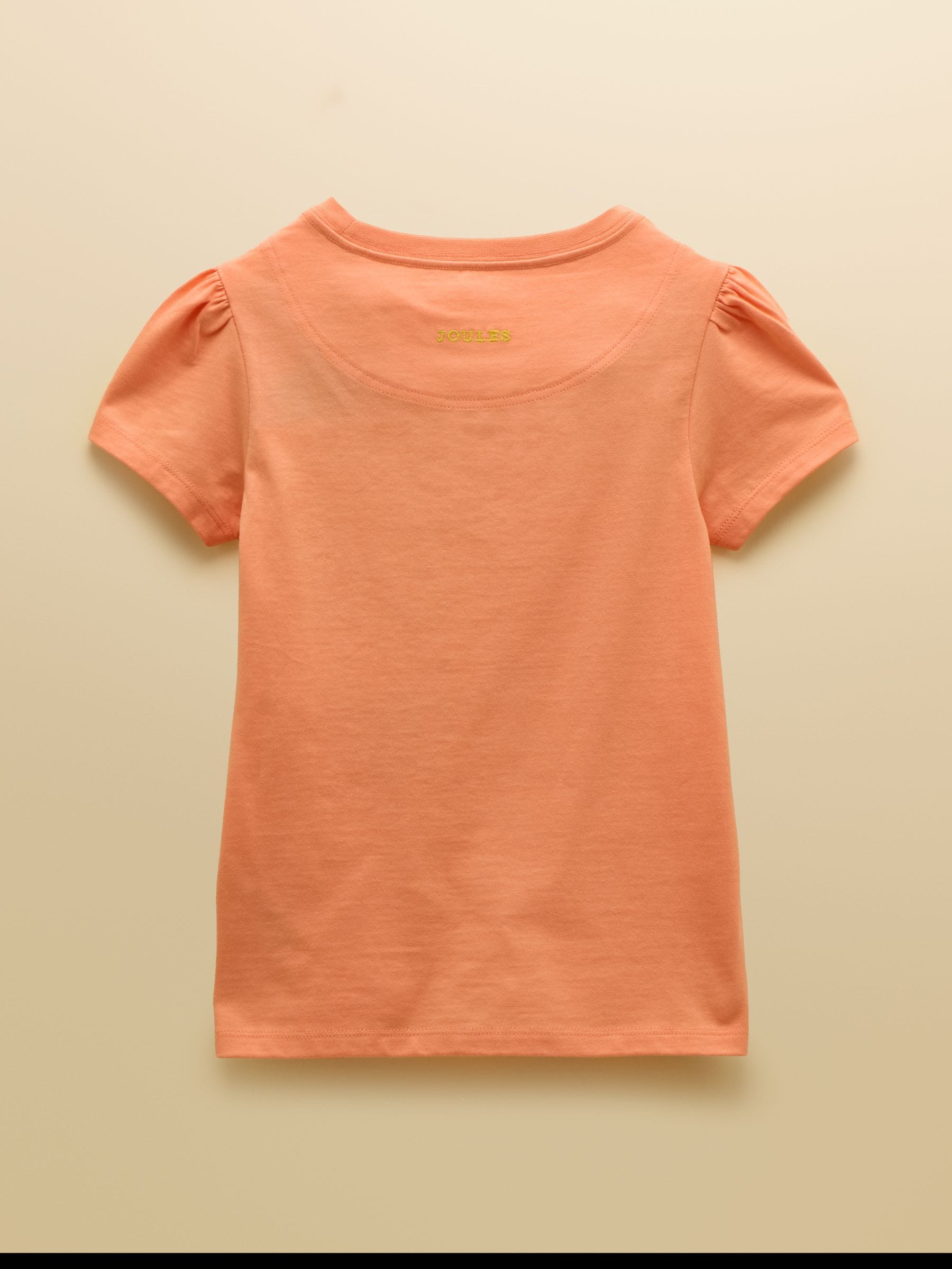 Joules Girls' Let's Go Orange Cotton Short Sleeve T-Shirt image 2