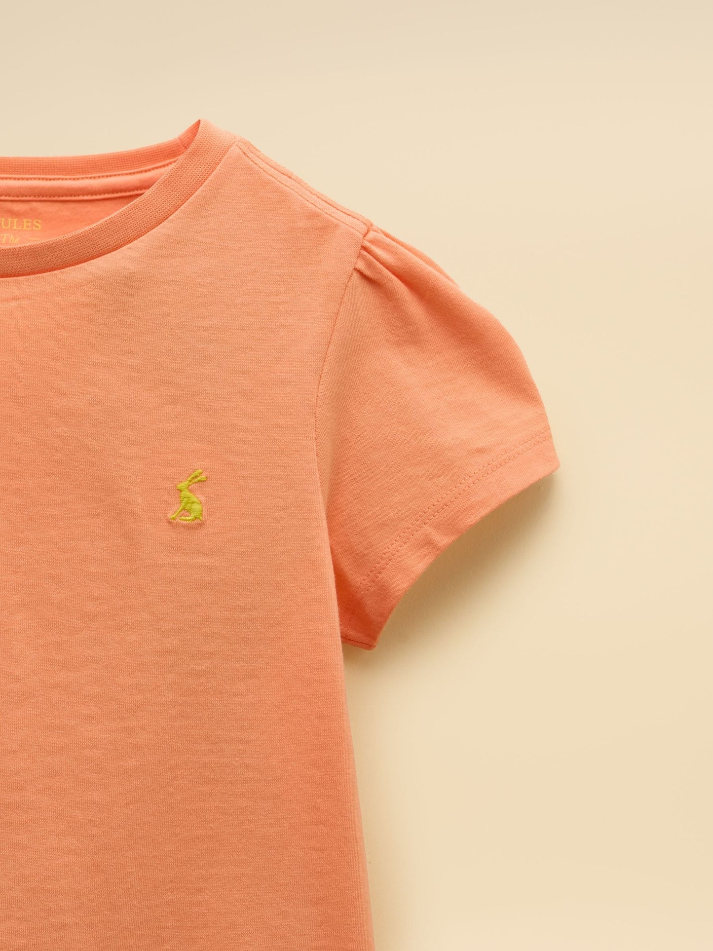 Joules Girls' Let's Go Orange Cotton Short Sleeve T-Shirt image 3