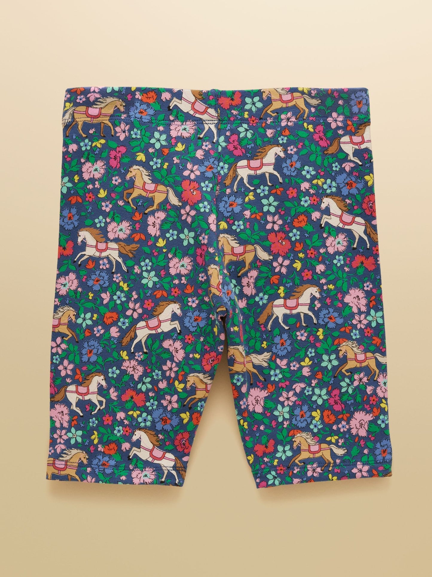 Joules Girls' Cartwheel Navy Horse & Pink Cycling Shorts 2 Pack image 6