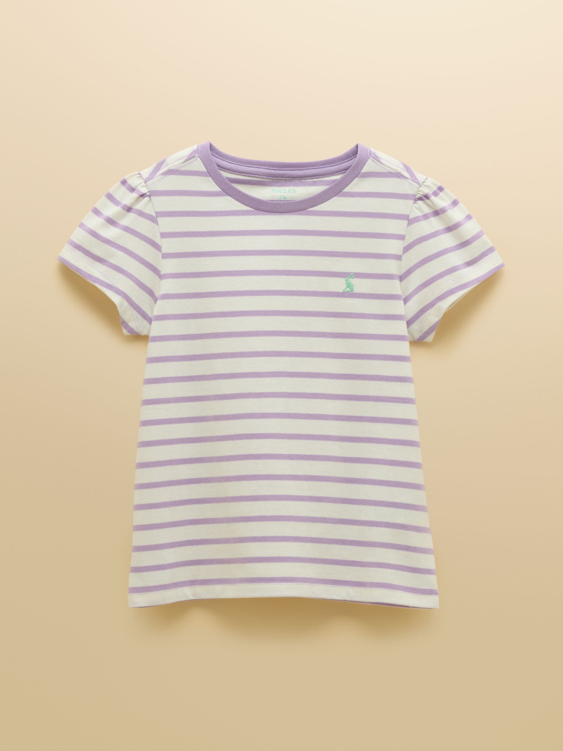 Joules Girls' Let's Go Purple & Green Short Sleeve T-Shirts 2 Pack image 2