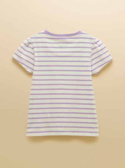 Joules Girls' Let's Go Purple & Green Short Sleeve T-Shirts 2 Pack image 3