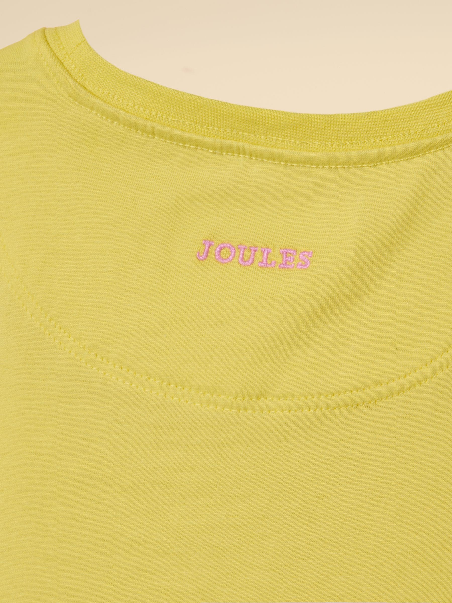 Joules Girls' Let's Go Pink & Yellow Short Sleeve T-Shirts 2 Pack image 6