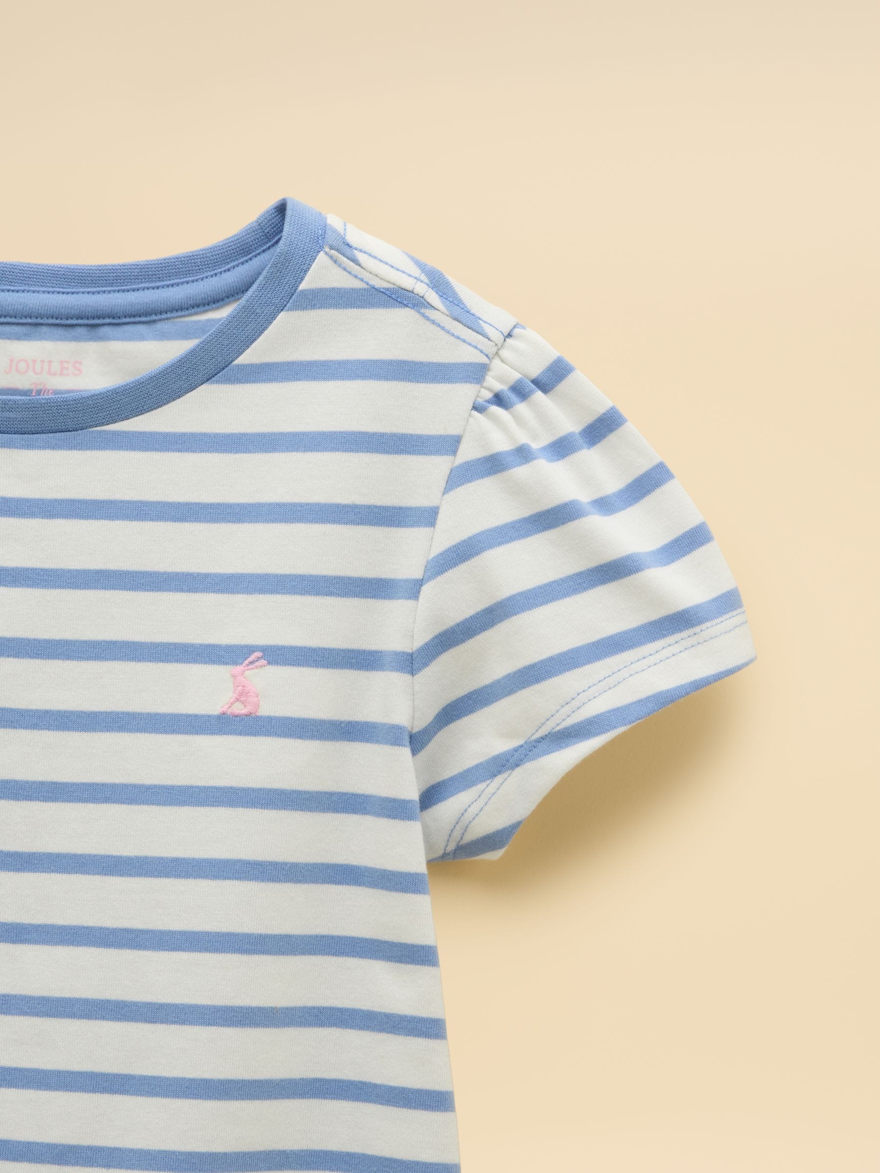 Joules Girls' Let's Go Pink/Blue/Turquoise Short Sleeve T Shirts 3 Pack image 5