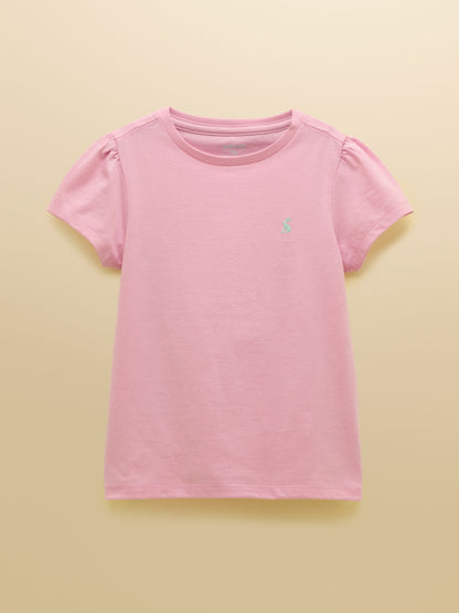 Joules Girls' Let's Go Pink/Blue/Turquoise Short Sleeve T Shirts 3 Pack image 8