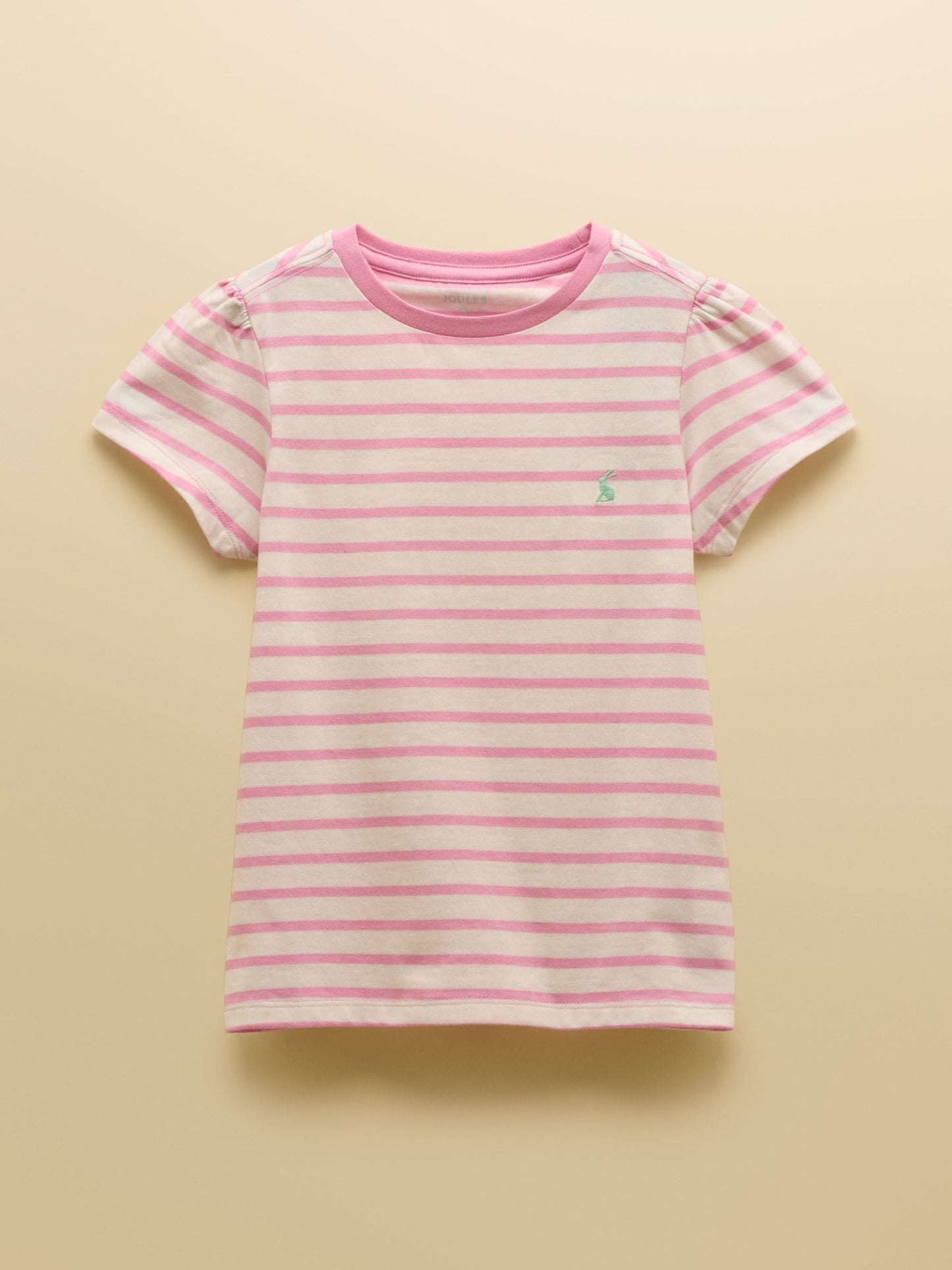 Joules Girls' Let's Go Pink/Orange/Yellow Short Sleeve T Shirts 3 Pack image 2