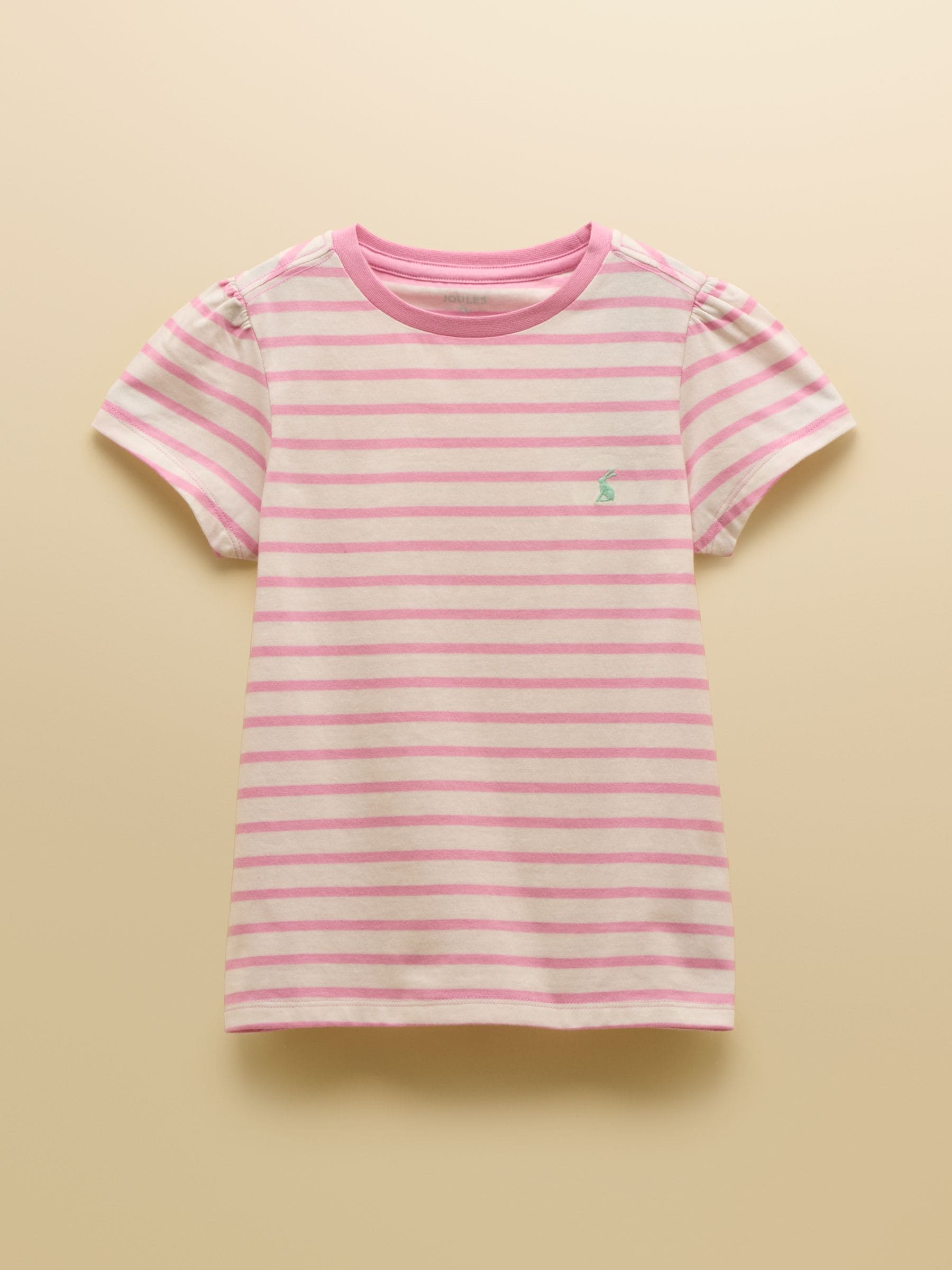 Joules Girls' Let's Go Pink/Orange/Yellow Short Sleeve T Shirts 3 Pack image 2