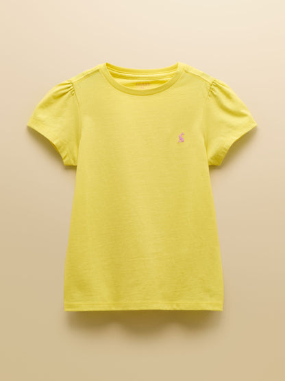 Joules Girls' Let's Go Pink/Orange/Yellow Short Sleeve T Shirts 3 Pack image 4