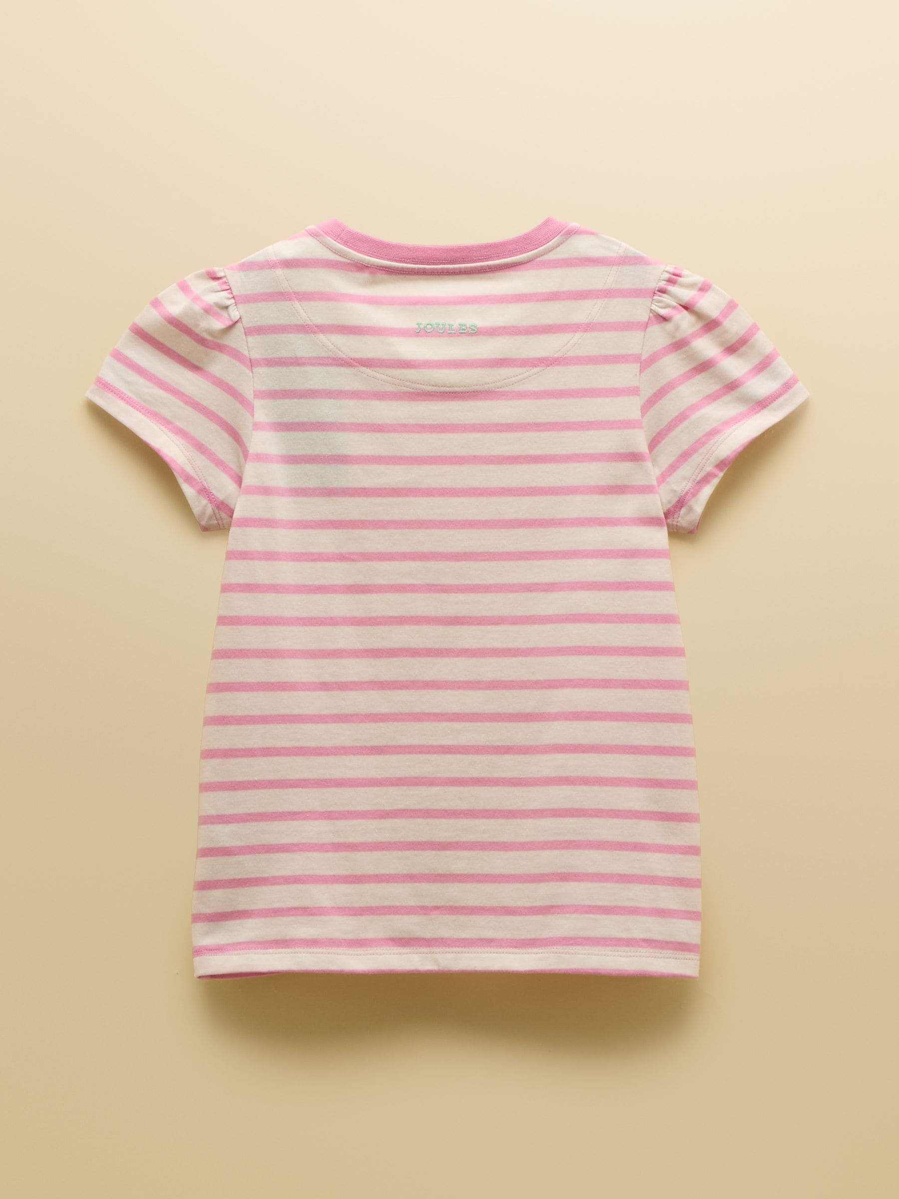 Joules Girls' Let's Go Pink/Orange/Yellow Short Sleeve T Shirts 3 Pack image 5