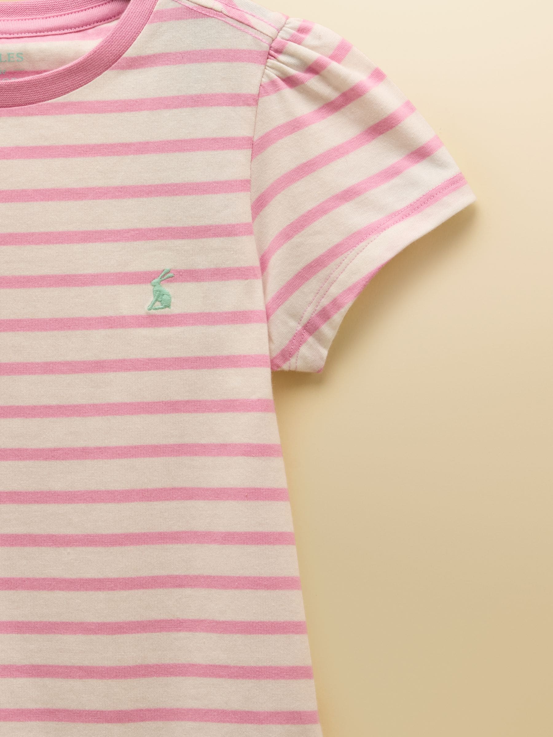 Joules Girls' Let's Go Pink/Orange/Yellow Short Sleeve T Shirts 3 Pack image 6