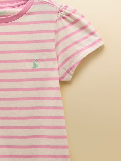Joules Girls' Let's Go Pink/Orange/Yellow Short Sleeve T Shirts 3 Pack image 6