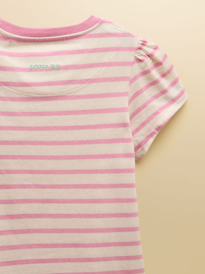 Joules Girls' Let's Go Pink/Orange/Yellow Short Sleeve T Shirts 3 Pack image 7