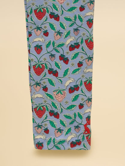 Joules Girls' Deedee Blue Strawberry Jersey Leggings image 3