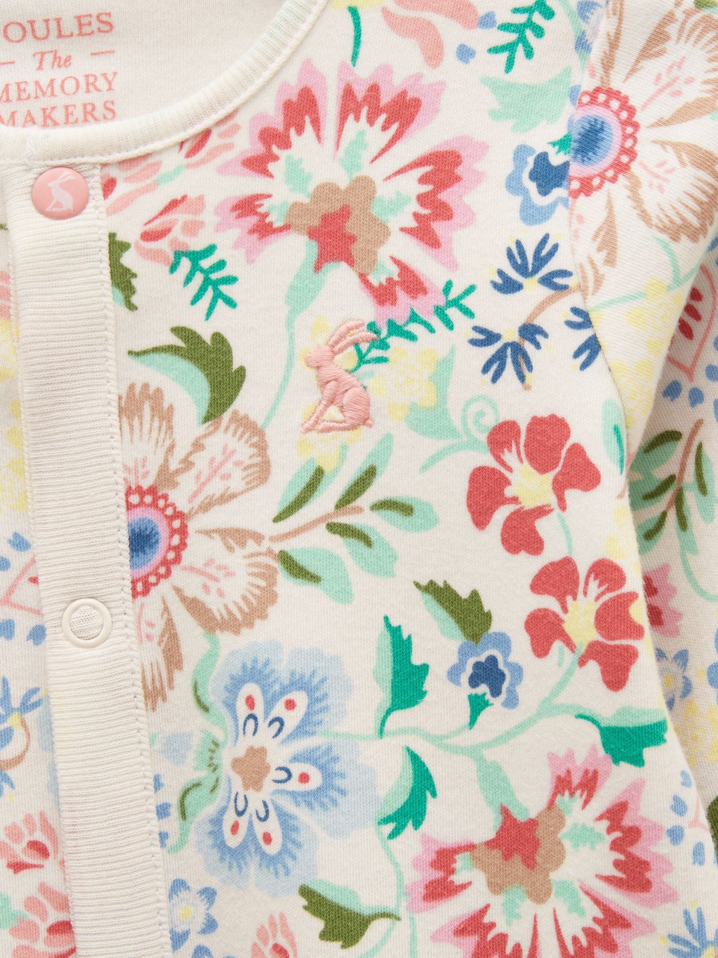 Joules Razamataz Multi Floral Cotton Babygrow image 3