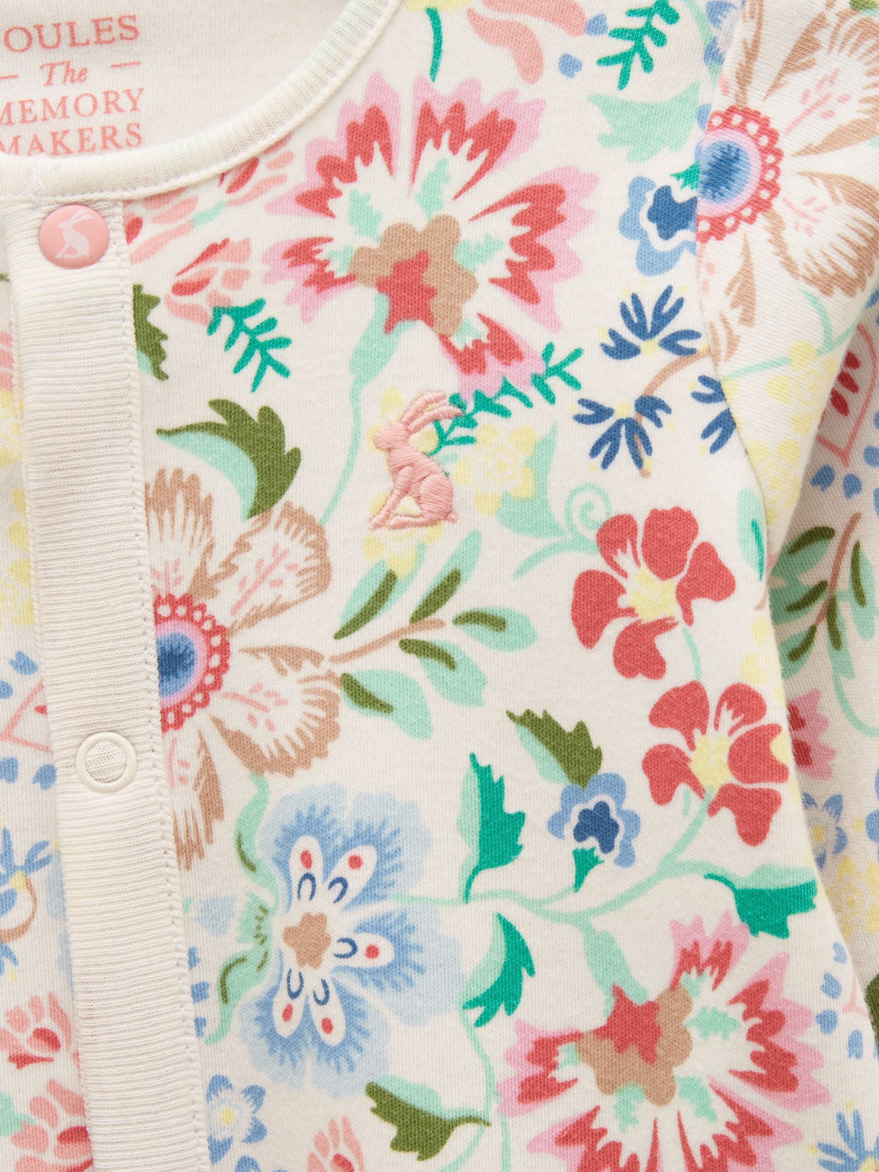 Joules Razamataz Multi Floral Cotton Babygrow image 3