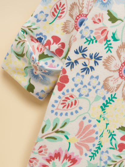 Joules Razamataz Multi Floral Cotton Babygrow image 4