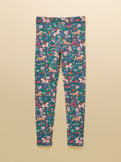 Joules Girls' Deedee Navy Horse & Pink Multipack Leggings (2 Pack) image 2