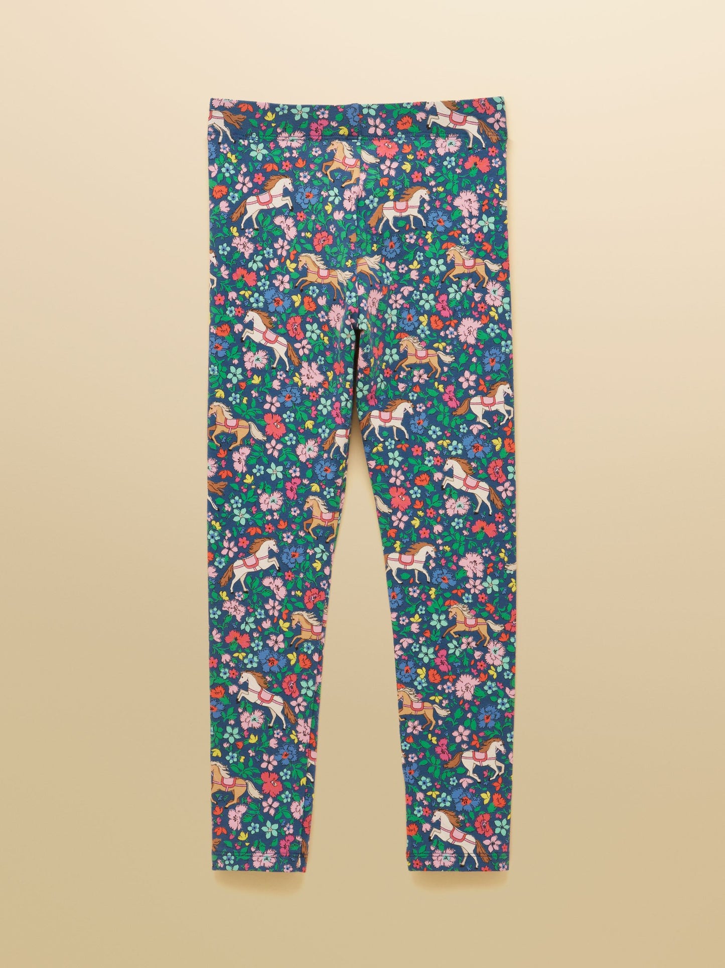 Joules Girls' Deedee Navy Horse & Pink Multipack Leggings (2 Pack) image 3