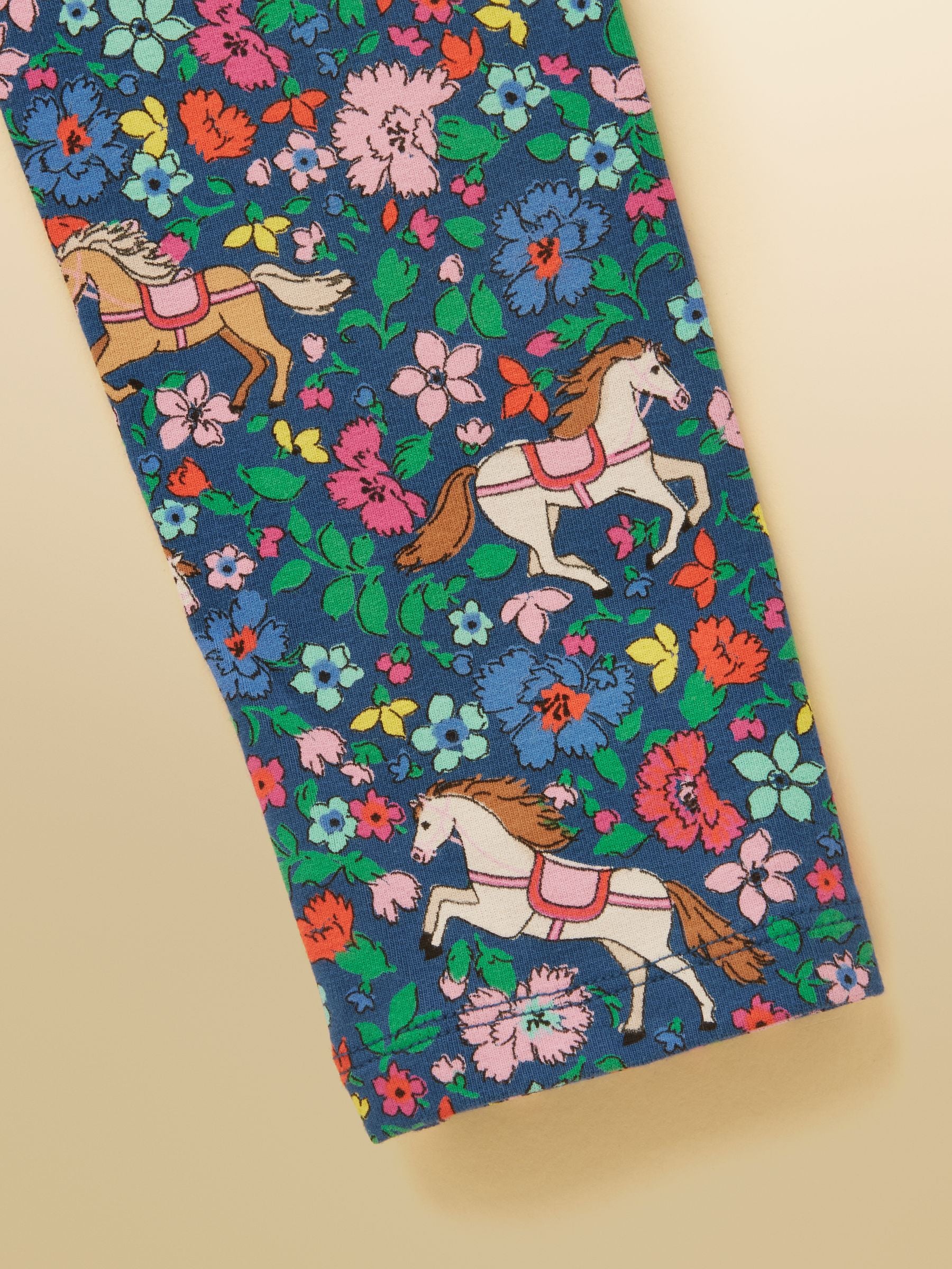 Joules Girls' Deedee Navy Horse & Pink Multipack Leggings (2 Pack) image 5