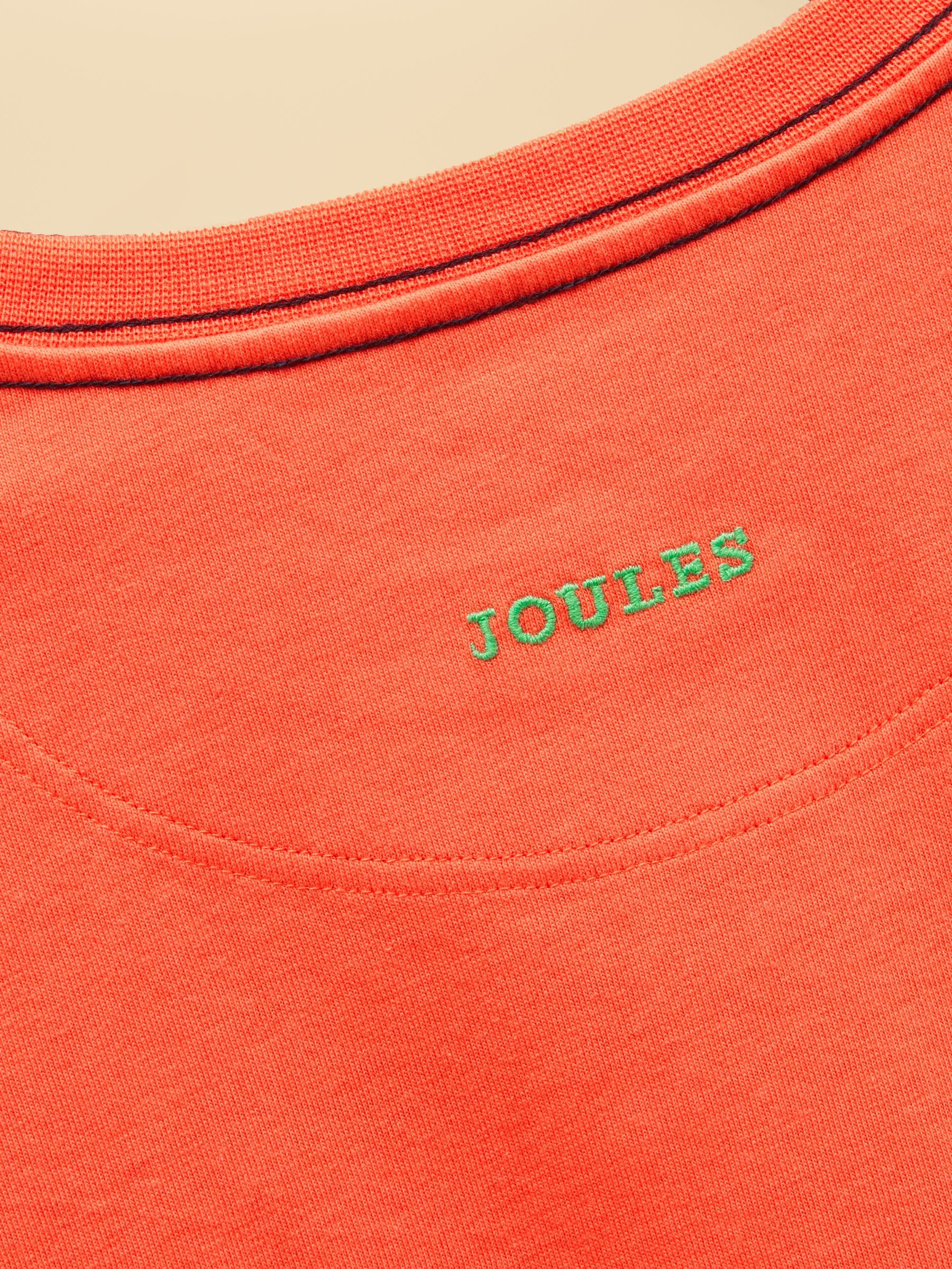 Joules Boys' Finlay Orange Long Sleeve Applique Graphic T-Shirt image 5