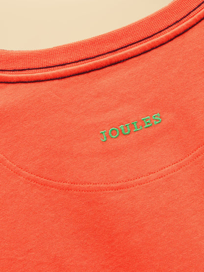 Joules Boys' Finlay Orange Long Sleeve Applique Graphic T-Shirt image 5