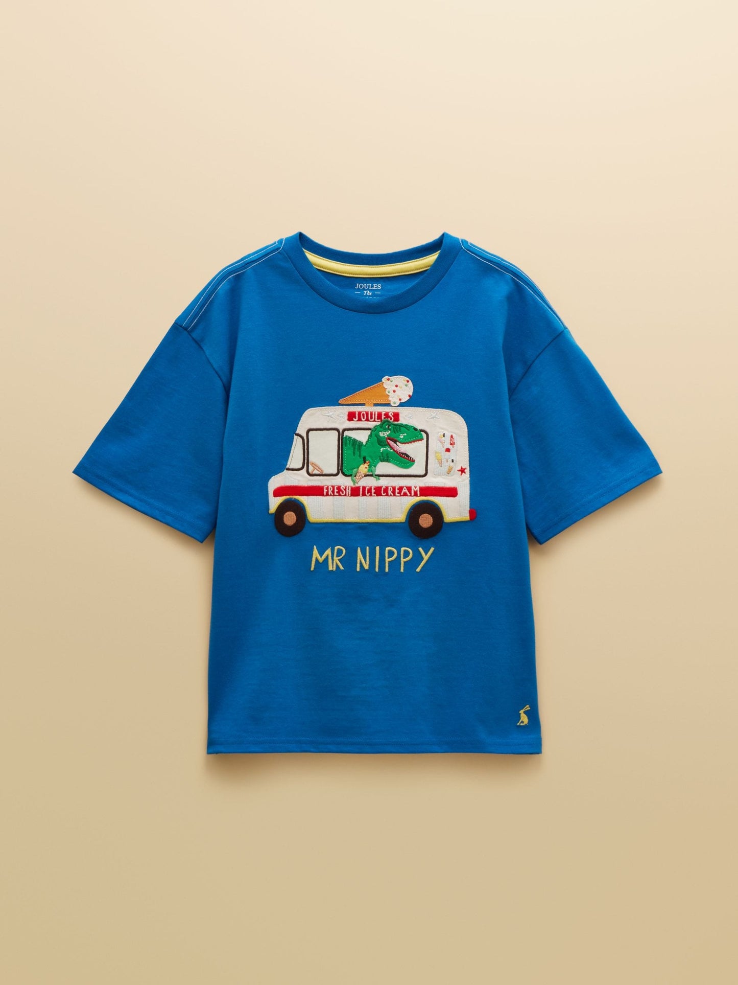 Joules Boys' Archie Blue Applique Graphic T-Shirt image 3