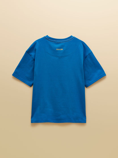 Joules Boys' Archie Blue Applique Graphic T-Shirt image 4
