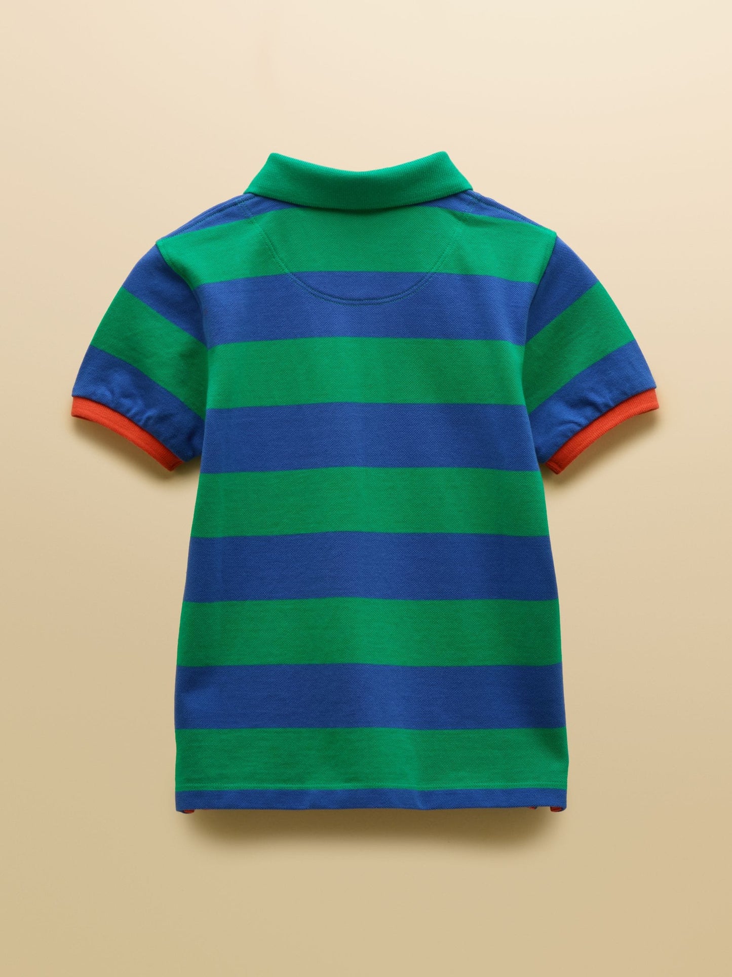 Dsiney Kidz - Joules Boys' Woody Green & Blue Striped Cotton Polo Shirt image 2