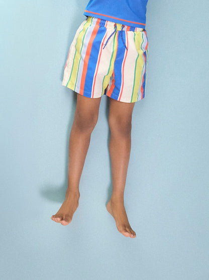 Joules Boys' Ocean Multi Striped Printed Swim Shorts image 2
