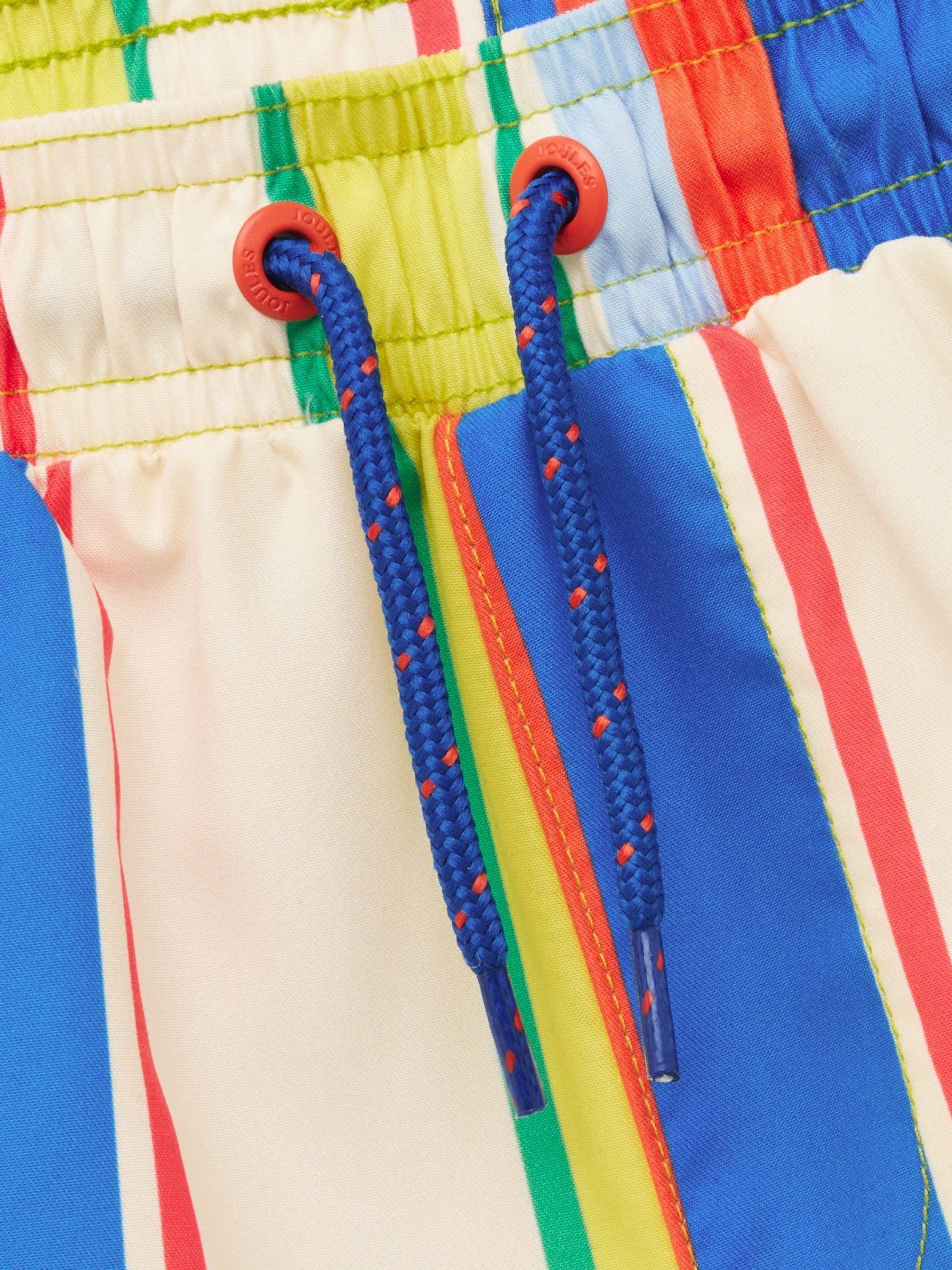 Joules Boys' Ocean Multi Striped Printed Swim Shorts image 5