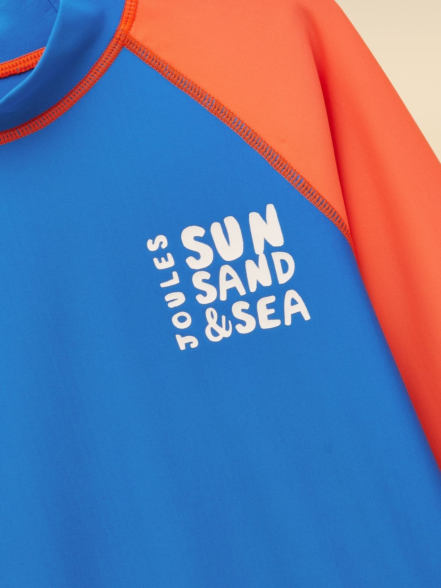 Joules Boys' Wave Blue & Orange Sunsafe Swim Vest image 5