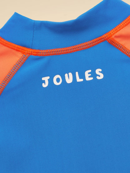 Joules Boys' Wave Blue & Orange Sunsafe Swim Vest image 7