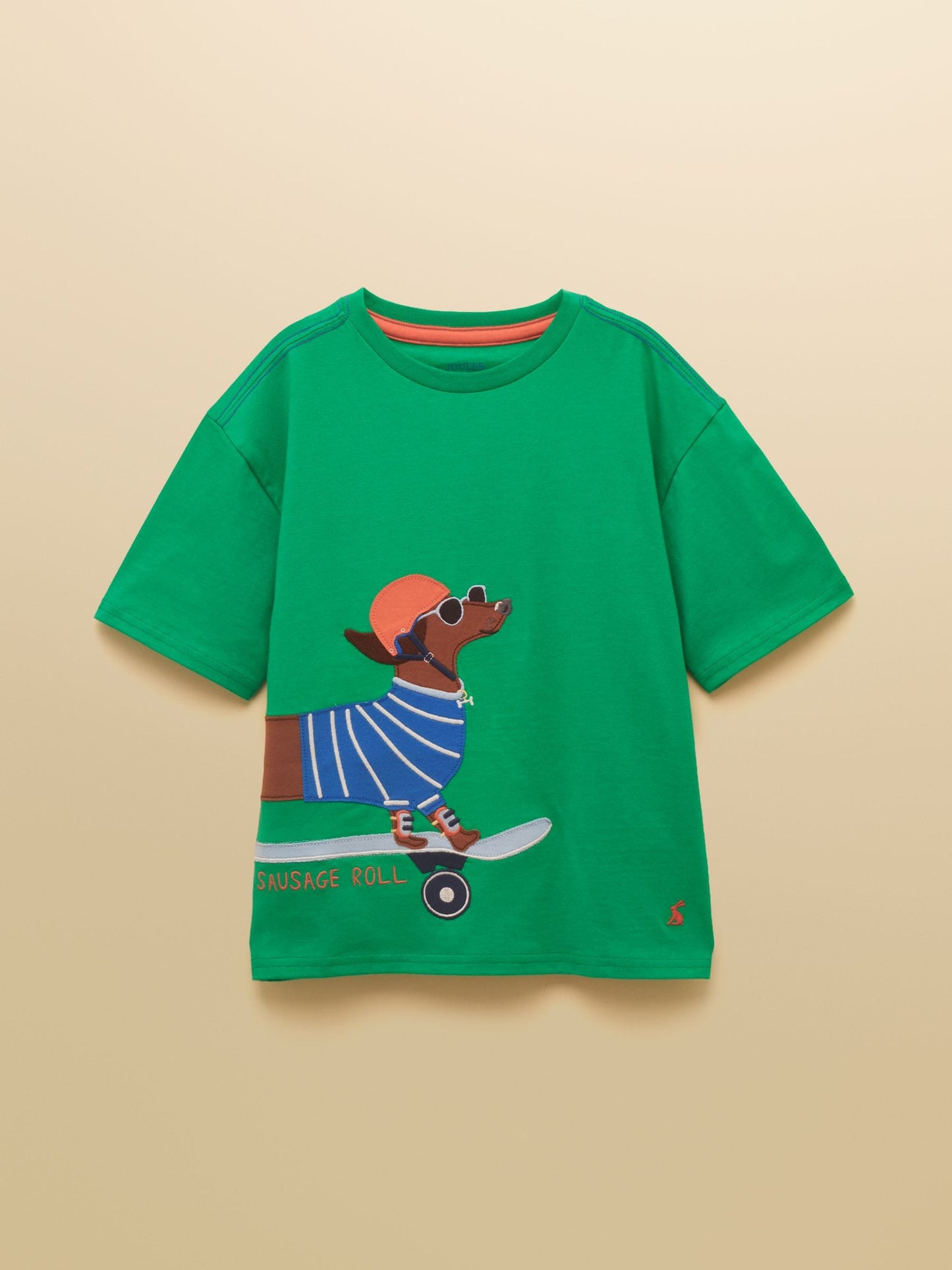 Joules Boys' Archie Green Dog Applique Graphic T-Shirt image 4