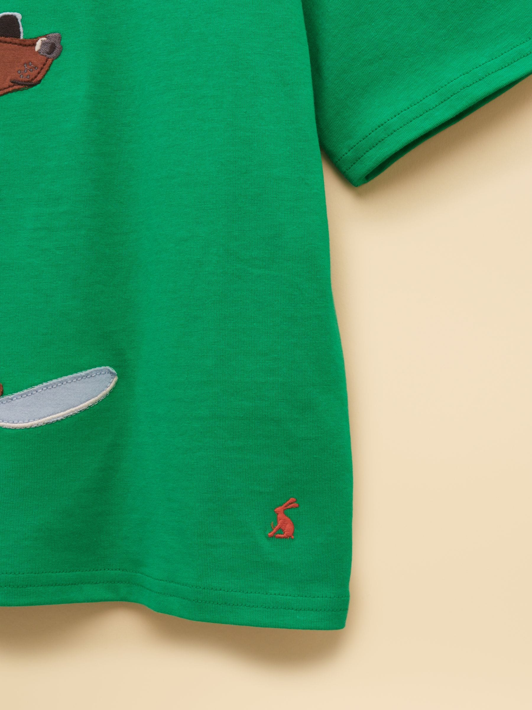 Joules Boys' Archie Green Dog Applique Graphic T-Shirt image 7