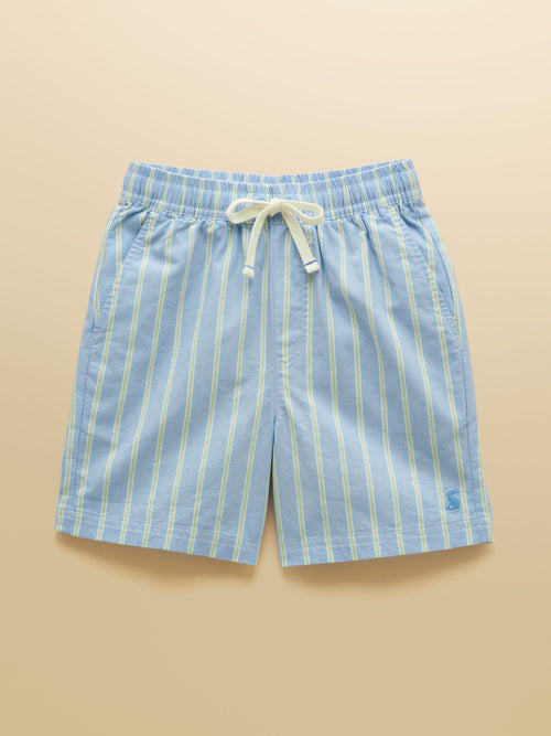 Joules Boys' Hadley Blue Striped Cotton Woven Shorts image 1