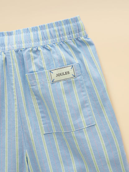 Dsiney Kidz - Joules Boys' Hadley Blue Striped Cotton Woven Shorts image 4