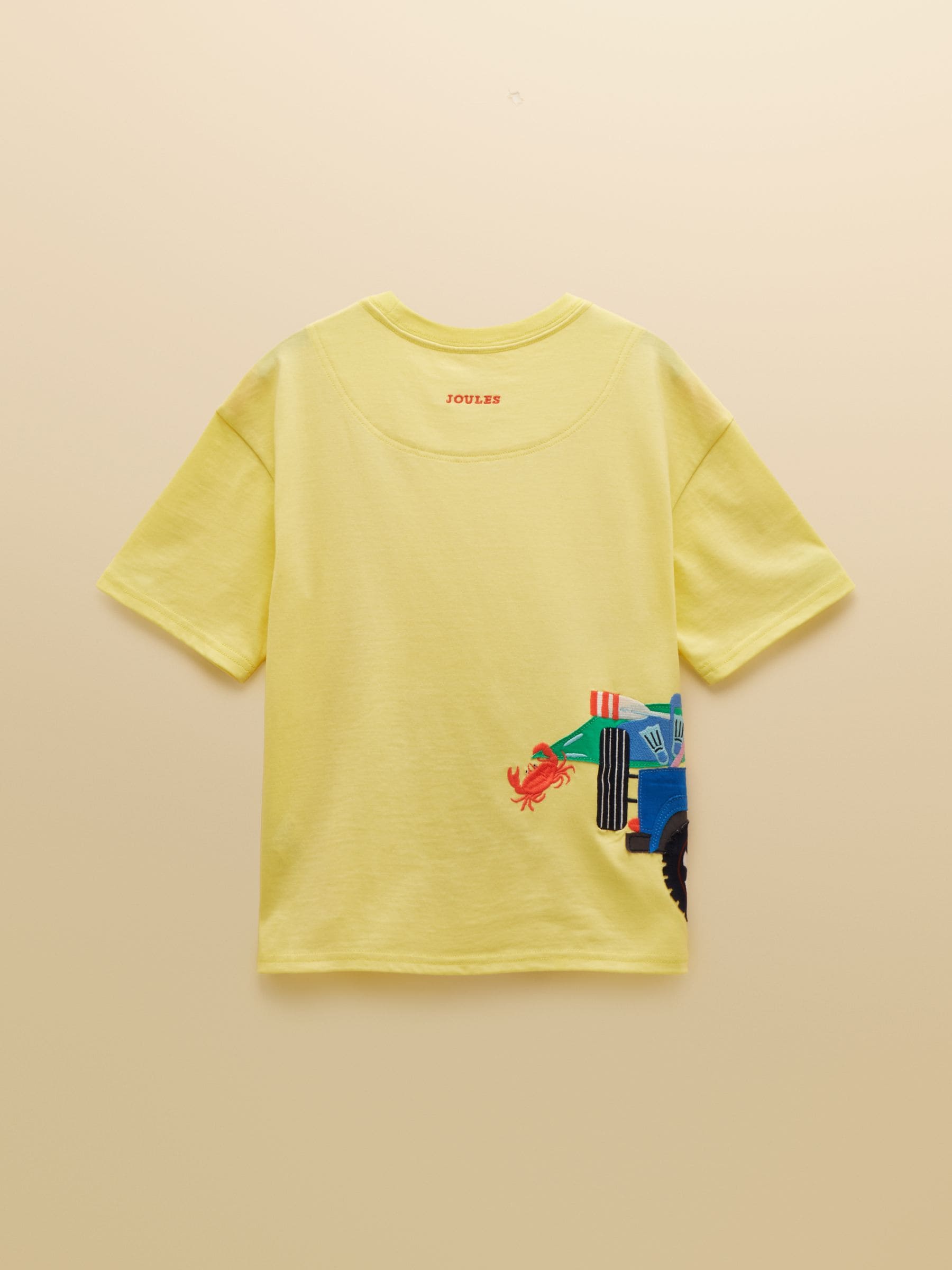 Joules Boys' Archie Yellow Applique Graphic T-Shirt image 4
