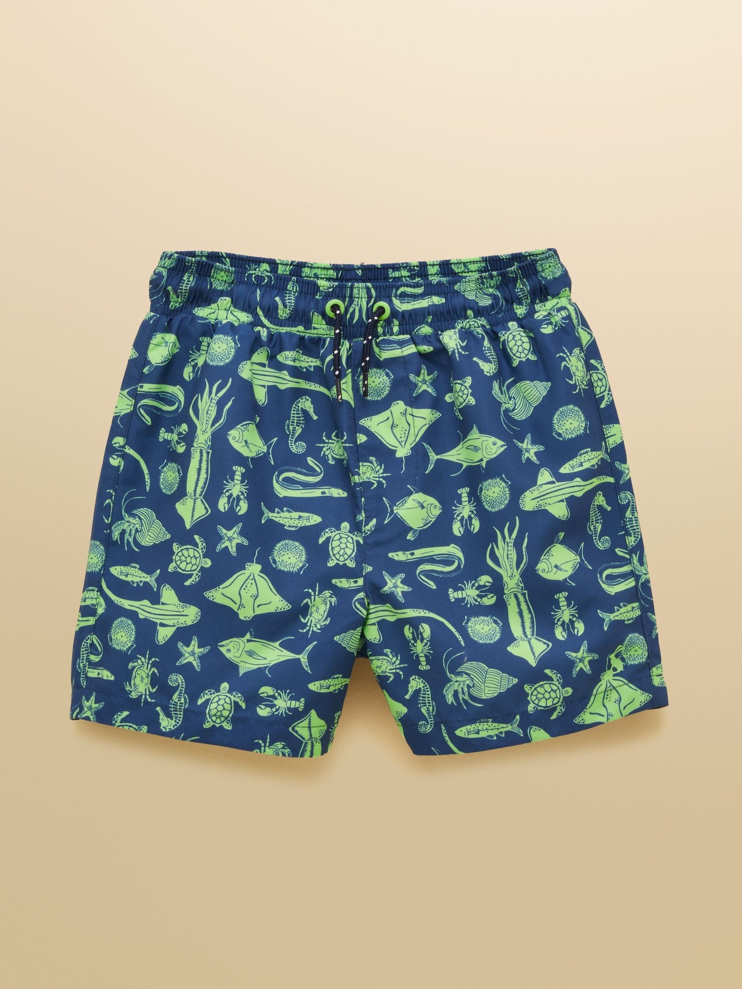 Joules Boys' Ocean Blue Printed Swim Shorts image 2