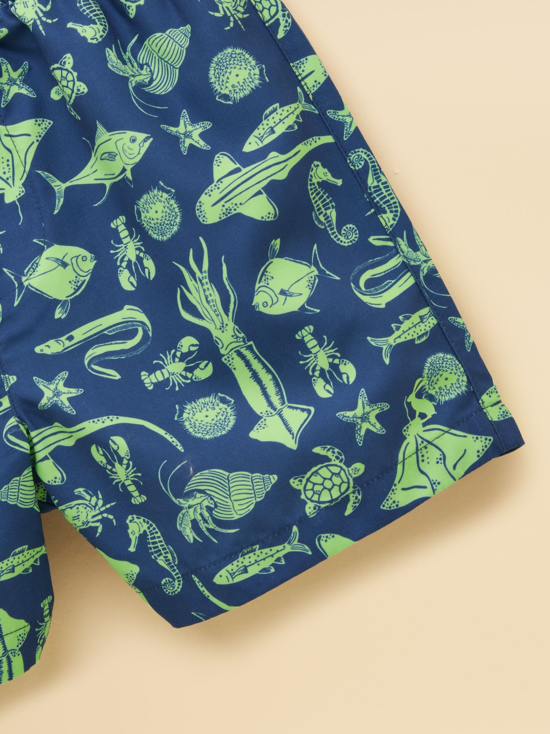 Joules Boys' Ocean Blue Printed Swim Shorts image 4